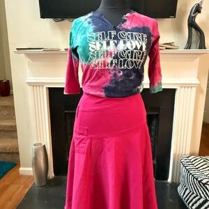 Monroe & Main Pink A-Line Skirt